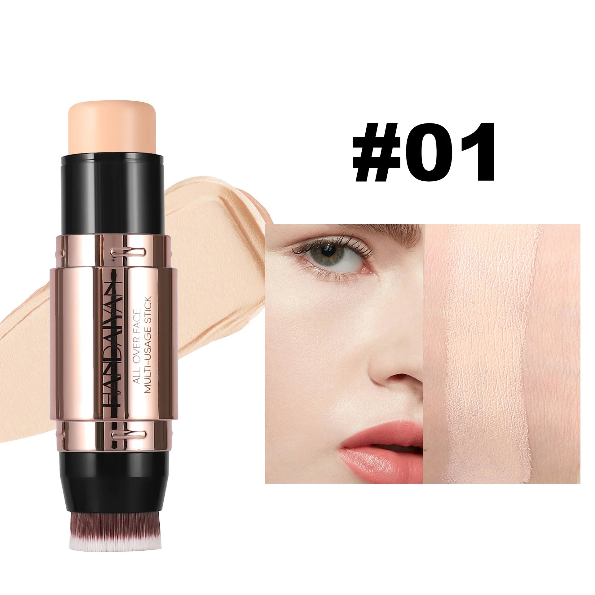 Double Head Highlighter Stick Waterproof Silky Smooth Nose Contour